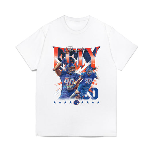 Boise State - NCAA Football : Braxton Fely - Collage Comfort Colors T-Shirt-0