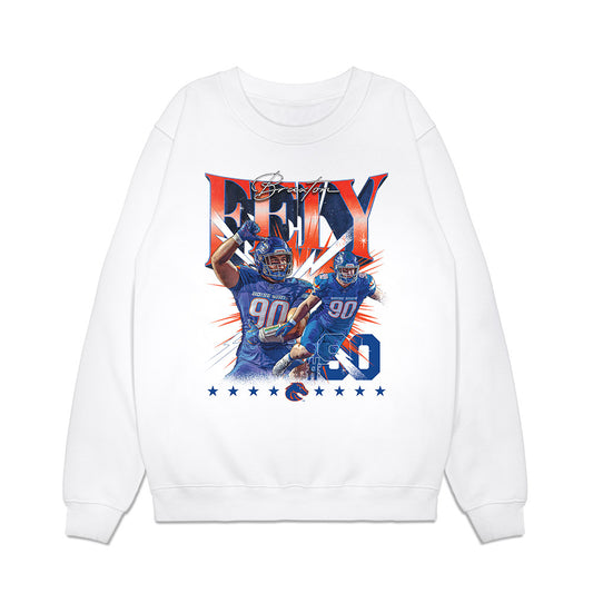 Boise State - NCAA Football : Braxton Fely - Collage Premium Crewneck Sweatshirt-0