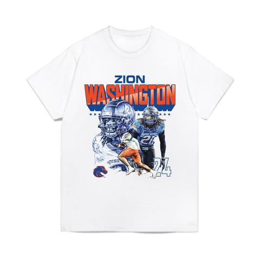 Boise State - NCAA Football : Zion Washington - Collage Comfort Colors T-Shirt-0