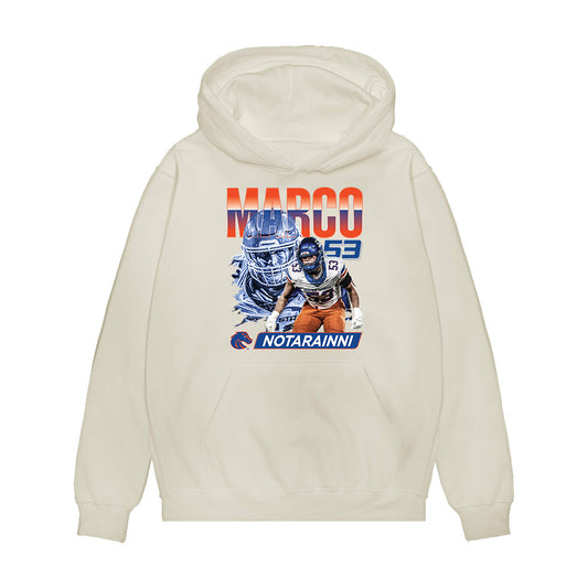 Boise State - NCAA Football : Marco Notarainni - Premium Hooded Sweatshirt-0