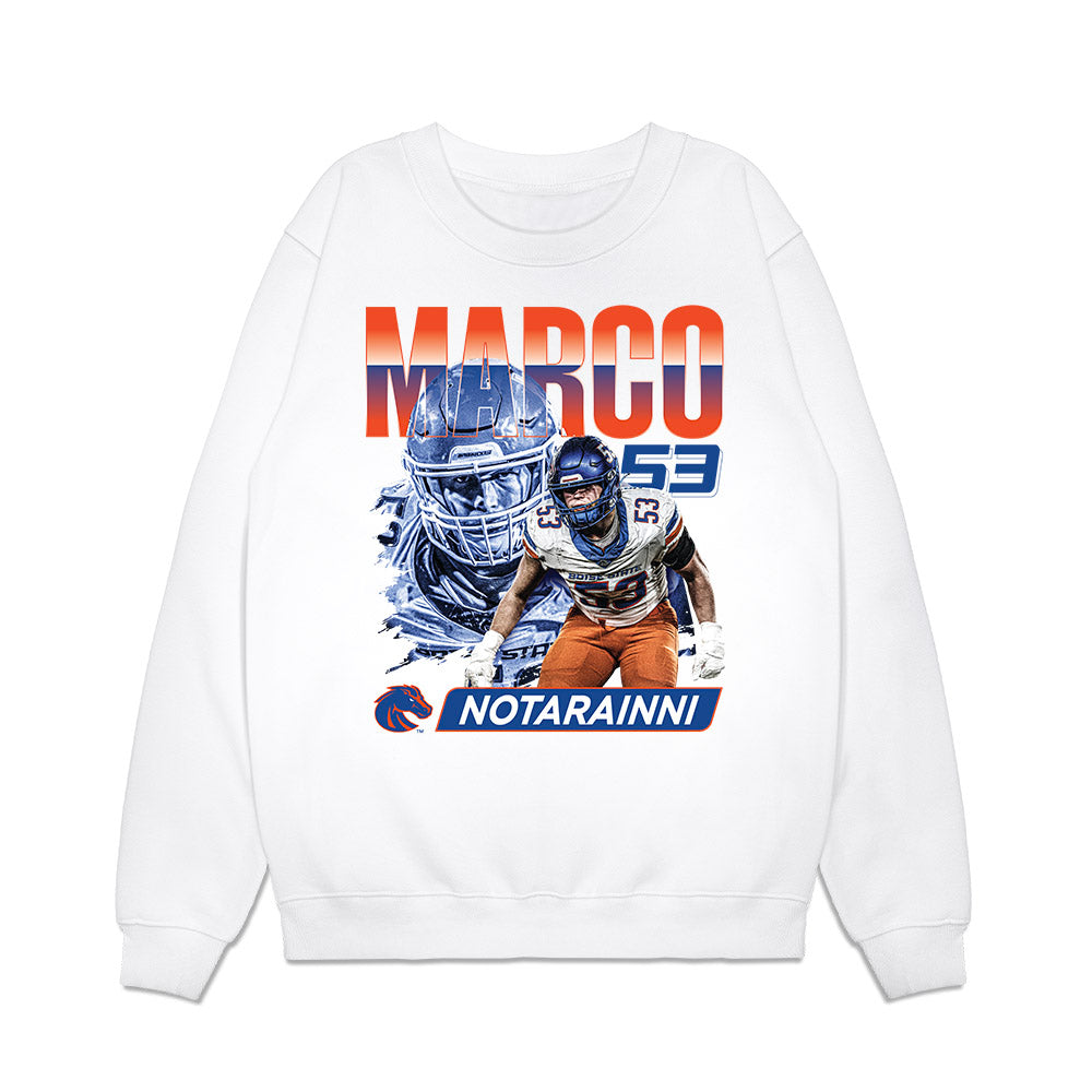 Boise State - NCAA Football : Marco Notarainni - Premium Crewneck Sweatshirt-0