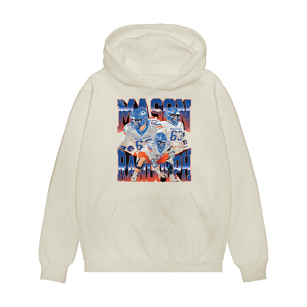 Boise State - NCAA Football : Mason Randolph - Collage Premium Hooded Sweatshirt-0