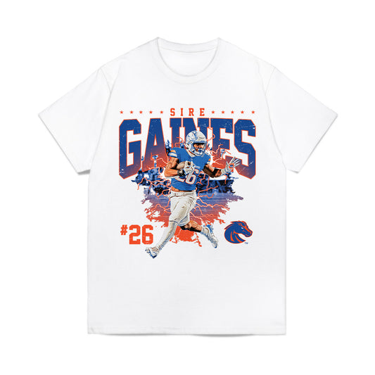 Boise State - NCAA Football : Sire Gaines - Collage Comfort Colors T-Shirt-0