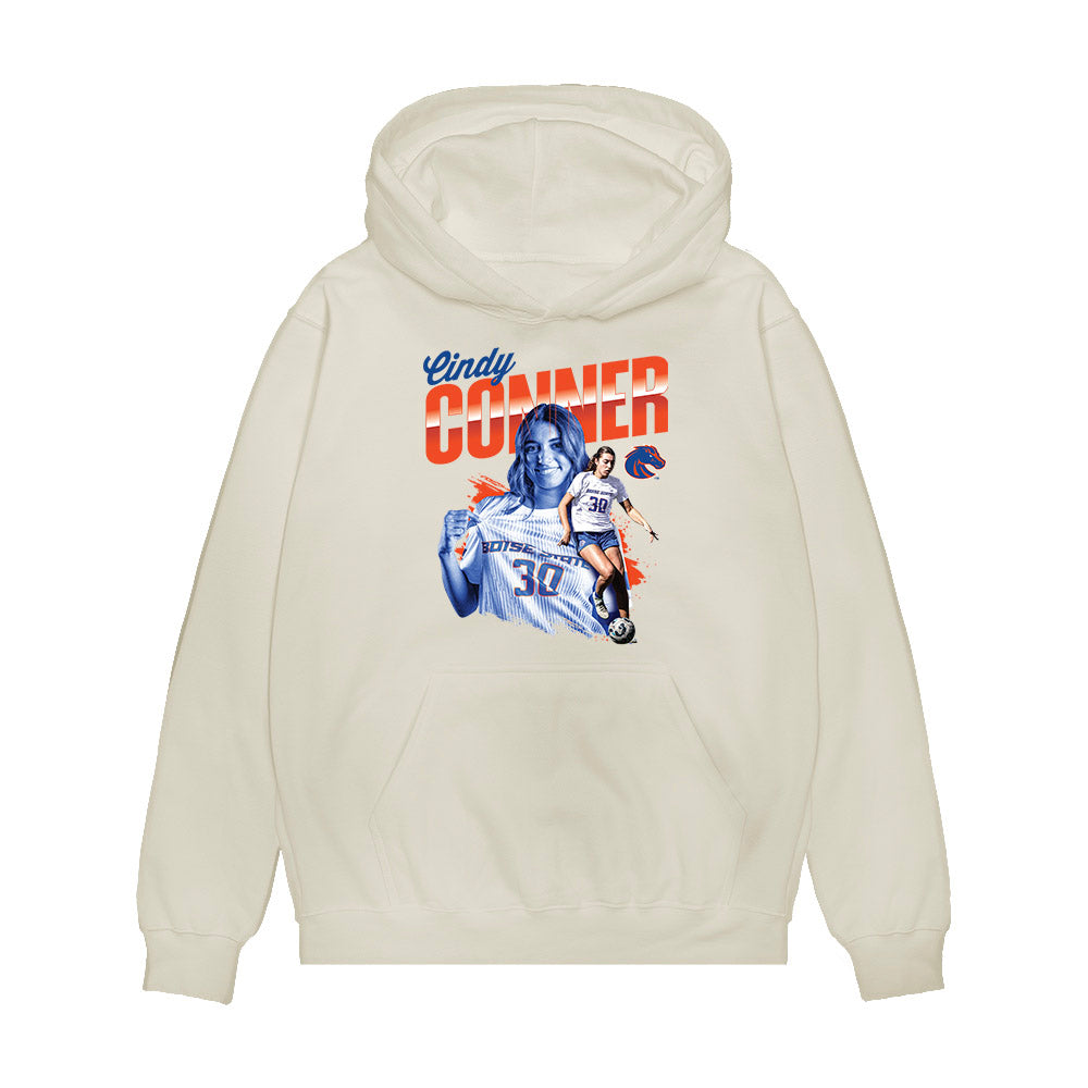 Boise State - NCAA Women's Soccer : Cindy Conner - Premium Hooded Sweatshirt-0