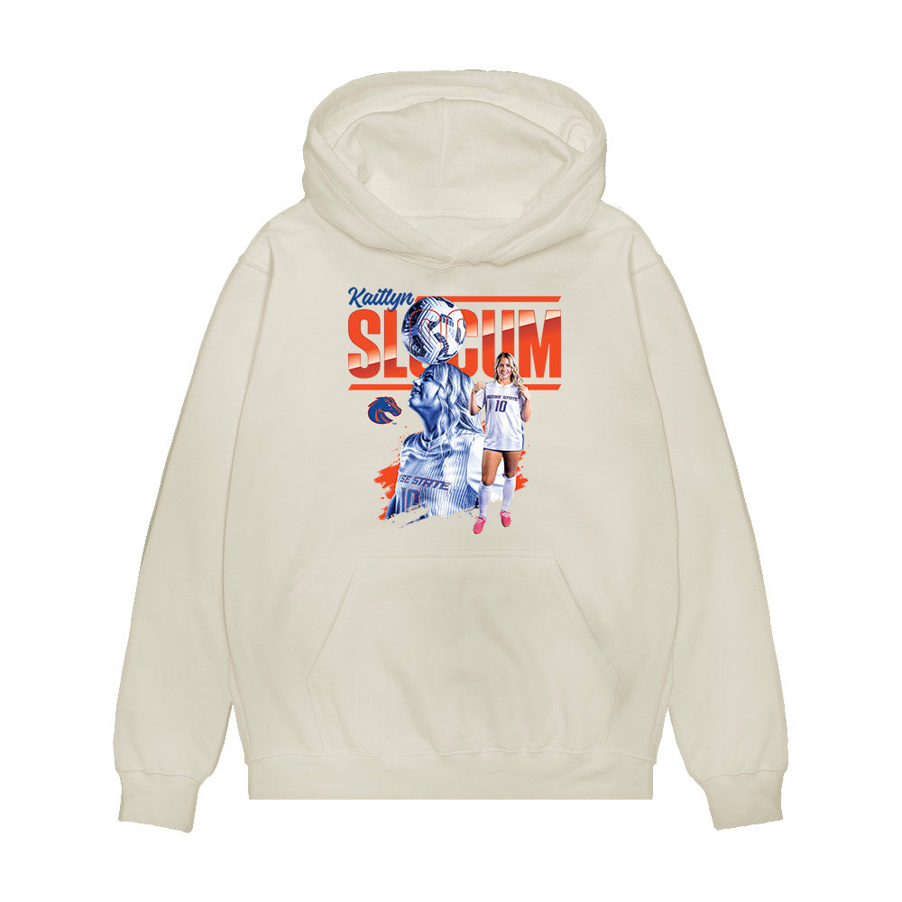 Boise State - NCAA Women's Soccer : Kaitlyn Slocum - Collage Premium Hooded Sweatshirt-0