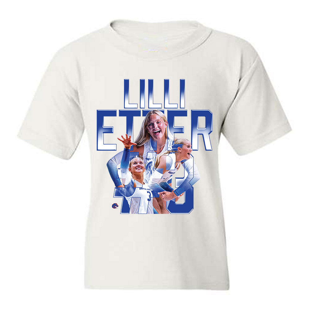 Boise State - NCAA Women's Volleyball : Lilli Etter - Collage Youth T-Shirt-0