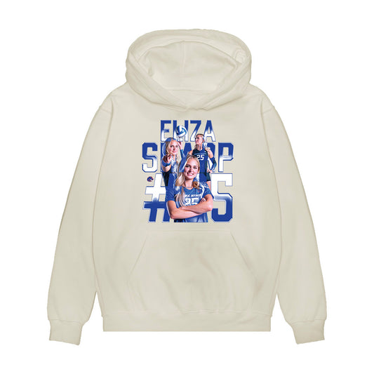 Boise State - NCAA Women's Volleyball : Eliza Sharp - Collage Premium Hooded Sweatshirt-0