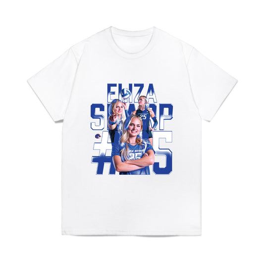 Boise State - NCAA Women's Volleyball : Eliza Sharp - Collage Comfort Colors T-Shirt-0