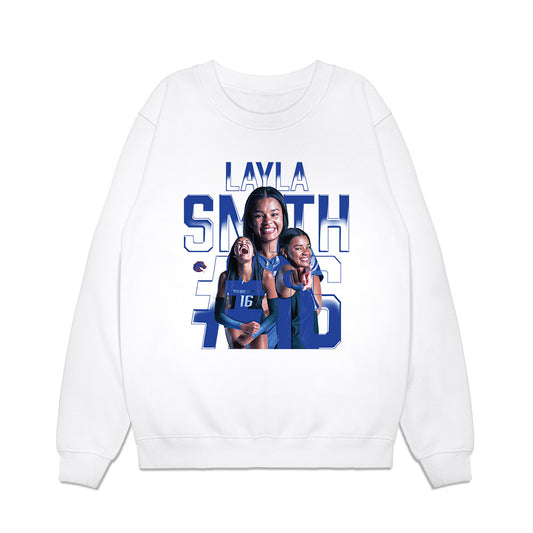 Boise State - NCAA Women's Volleyball : Layla Smith - Collage Premium Crewneck Sweatshirt-0