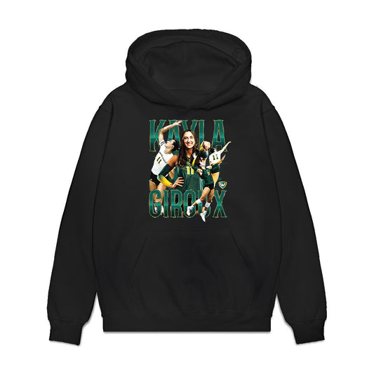 Wayne State - NCAA Women's Volleyball : Kayla Giroux - Collage Premium Hooded Sweatshirt-0