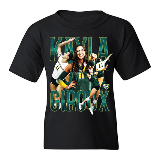Wayne State - NCAA Women's Volleyball : Kayla Giroux - Collage Youth T-Shirt-0