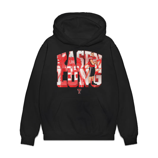Texas Tech - NCAA Football : Kasen Long - Collage Premium Hooded Sweatshirt-0
