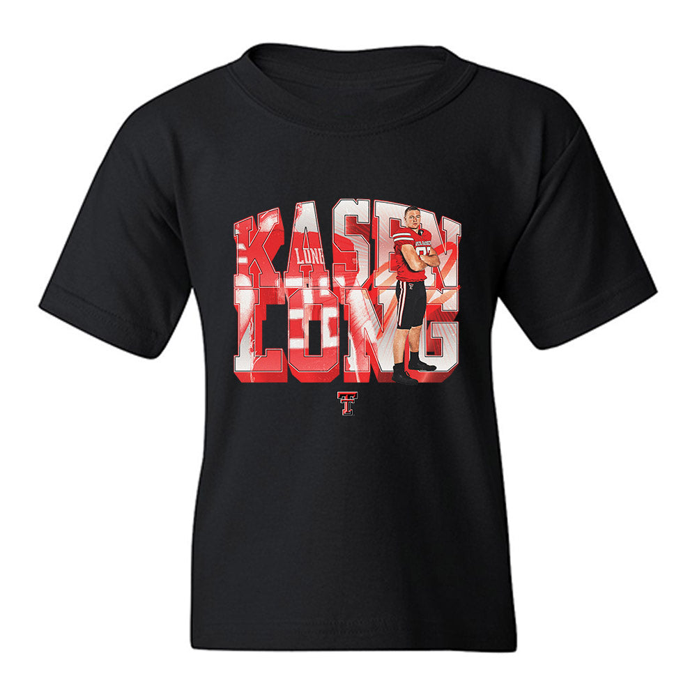 Texas Tech - NCAA Football : Kasen Long - Collage Youth T-Shirt-0