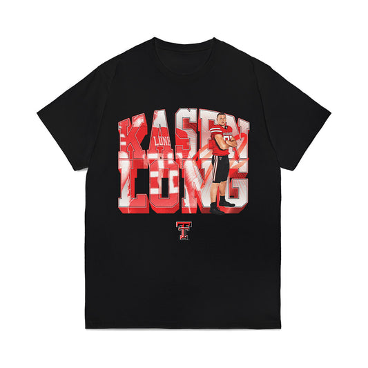Texas Tech - NCAA Football : Kasen Long - Collage Comfort Colors T-Shirt-0