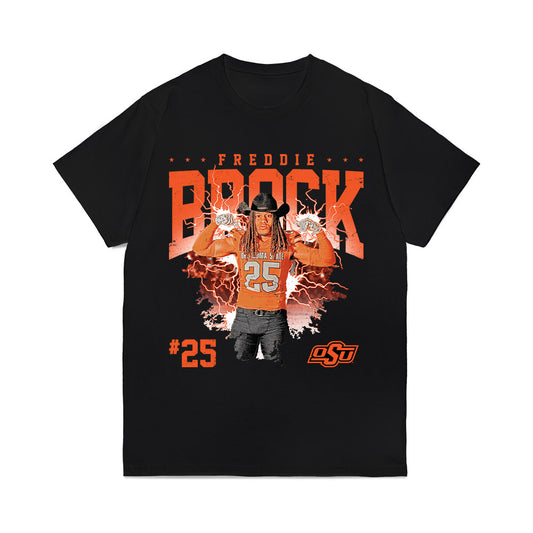 Oklahoma State - NCAA Football : Freddie Brock - Collage Comfort Colors T-Shirt-0