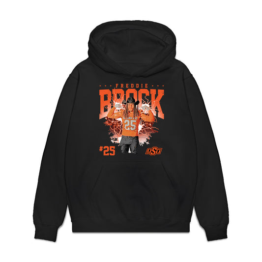 Oklahoma State - NCAA Football : Freddie Brock - Collage Premium Hooded Sweatshirt-0