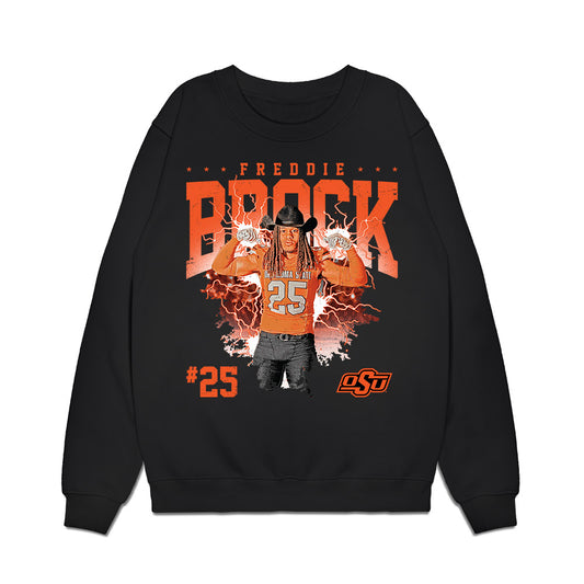 Oklahoma State - NCAA Football : Freddie Brock - Collage Premium Crewneck Sweatshirt-0