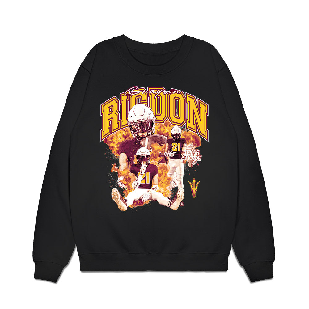 Arizona State - NCAA Football : Grayson Rigdon - Collage Premium Crewneck Sweatshirt-0