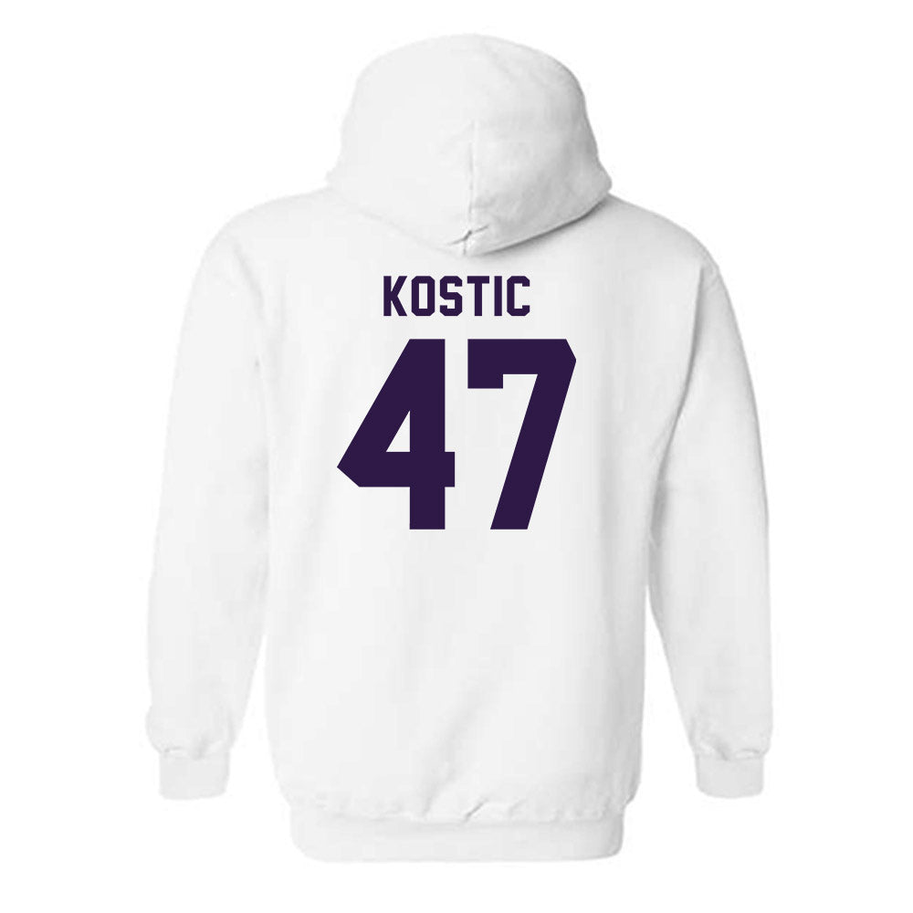 Kansas State - NCAA Men's Basketball : Andrej Kostic - Classic Shersey Hooded Sweatshirt-1