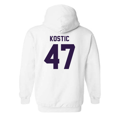 Kansas State - NCAA Men's Basketball : Andrej Kostic - Classic Shersey Hooded Sweatshirt-1