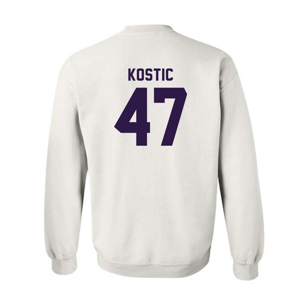 Kansas State - NCAA Men's Basketball : Andrej Kostic - Classic Shersey Crewneck Sweatshirt-1