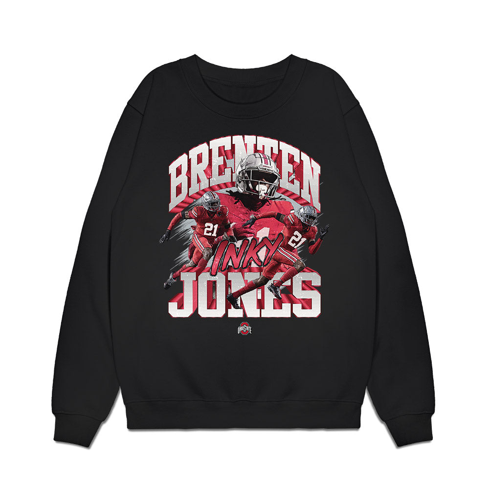 Ohio State - NCAA Football : Brenten Jones - Collage Premium Crewneck Sweatshirt-0