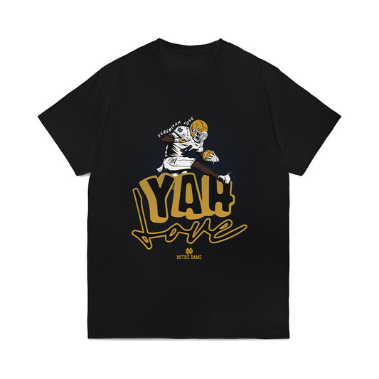 Notre Dame - NCAA Football : Jeremiyah Love - Graphic Comfort Colors T-Shirt-0