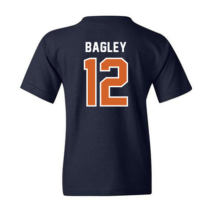 Wheaton IL - NCAA Baseball : Alex Bagley - Navy Youth T-Shirt-1