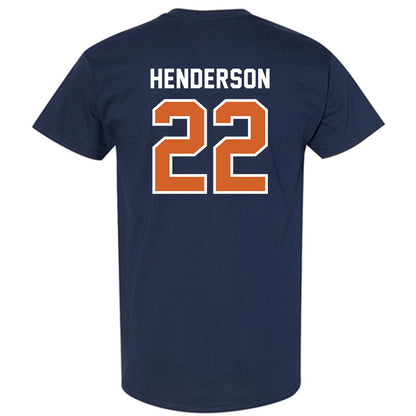 Wheaton IL - NCAA Baseball : Caleb Henderson - Navy T-Shirt-1