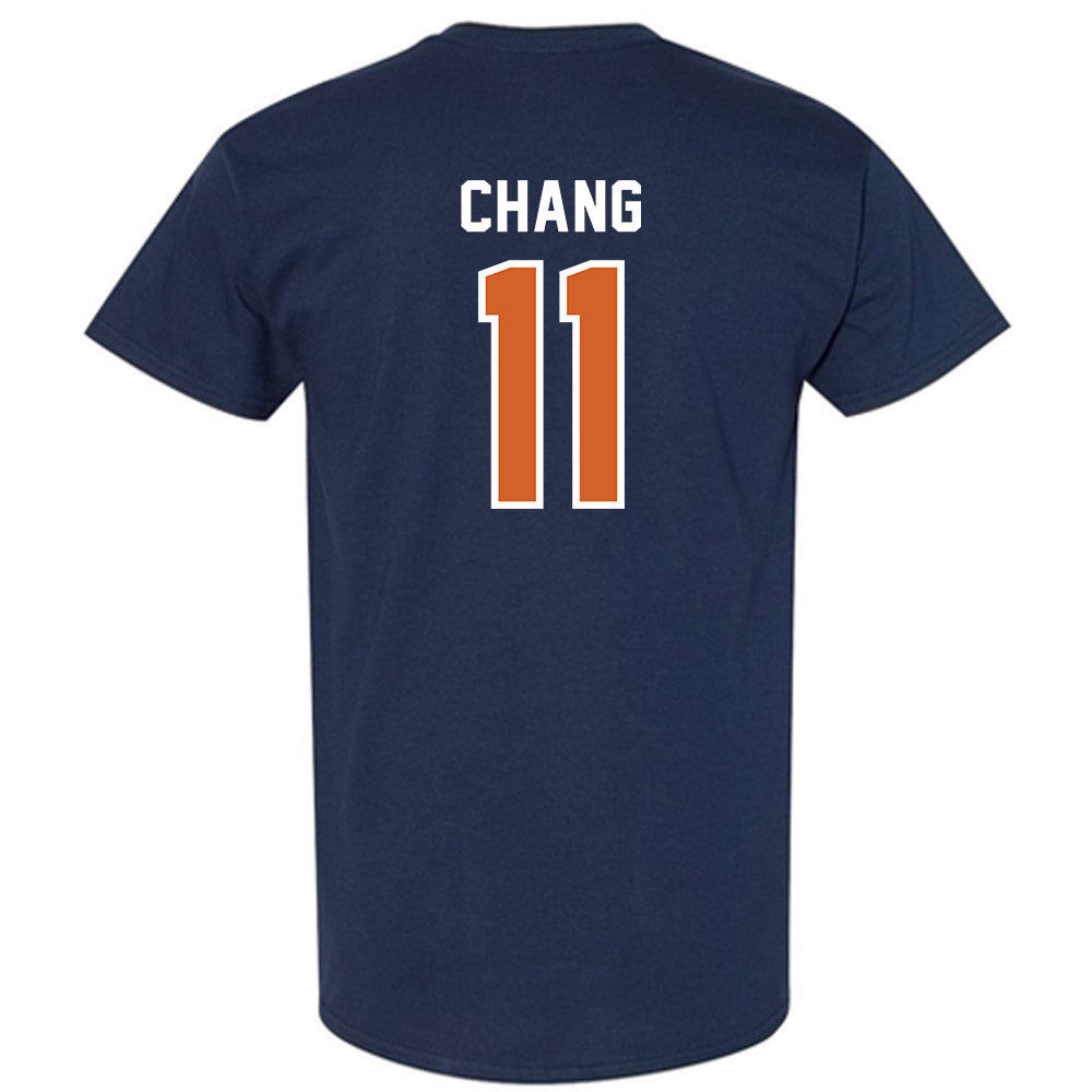 Wheaton IL - NCAA Baseball : Michael Chang - Navy T-Shirt-1