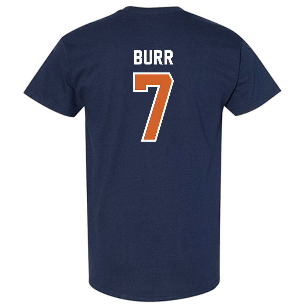 Wheaton IL - NCAA Baseball : Tyler Burr - Navy T-Shirt-1