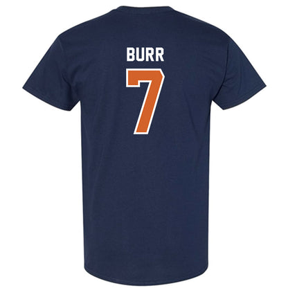 Wheaton IL - NCAA Baseball : Tyler Burr - Navy T-Shirt-1