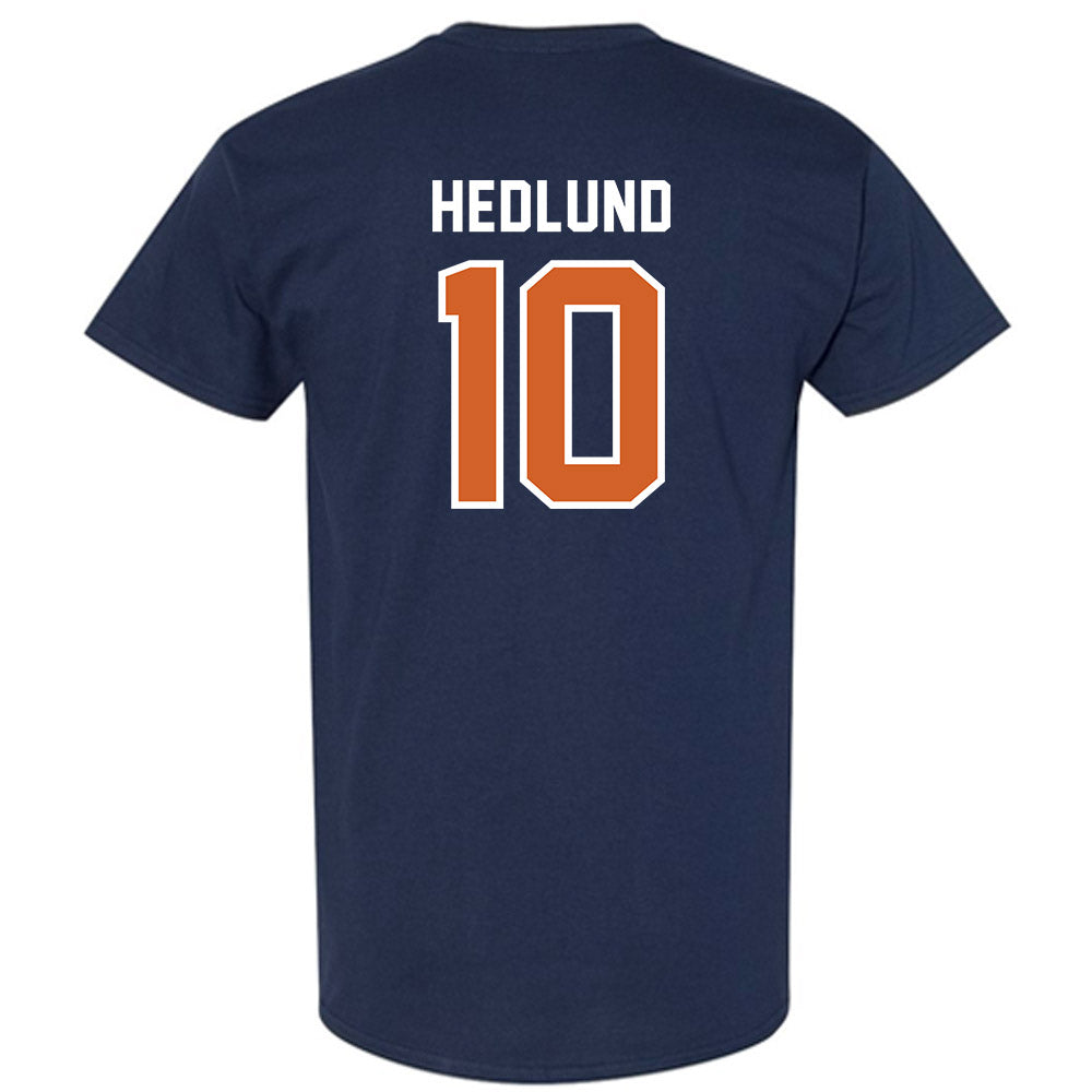 Wheaton IL - NCAA Baseball : Nathan Hedlund - Navy T-Shirt-1