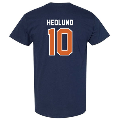 Wheaton IL - NCAA Baseball : Nathan Hedlund - Navy T-Shirt-1