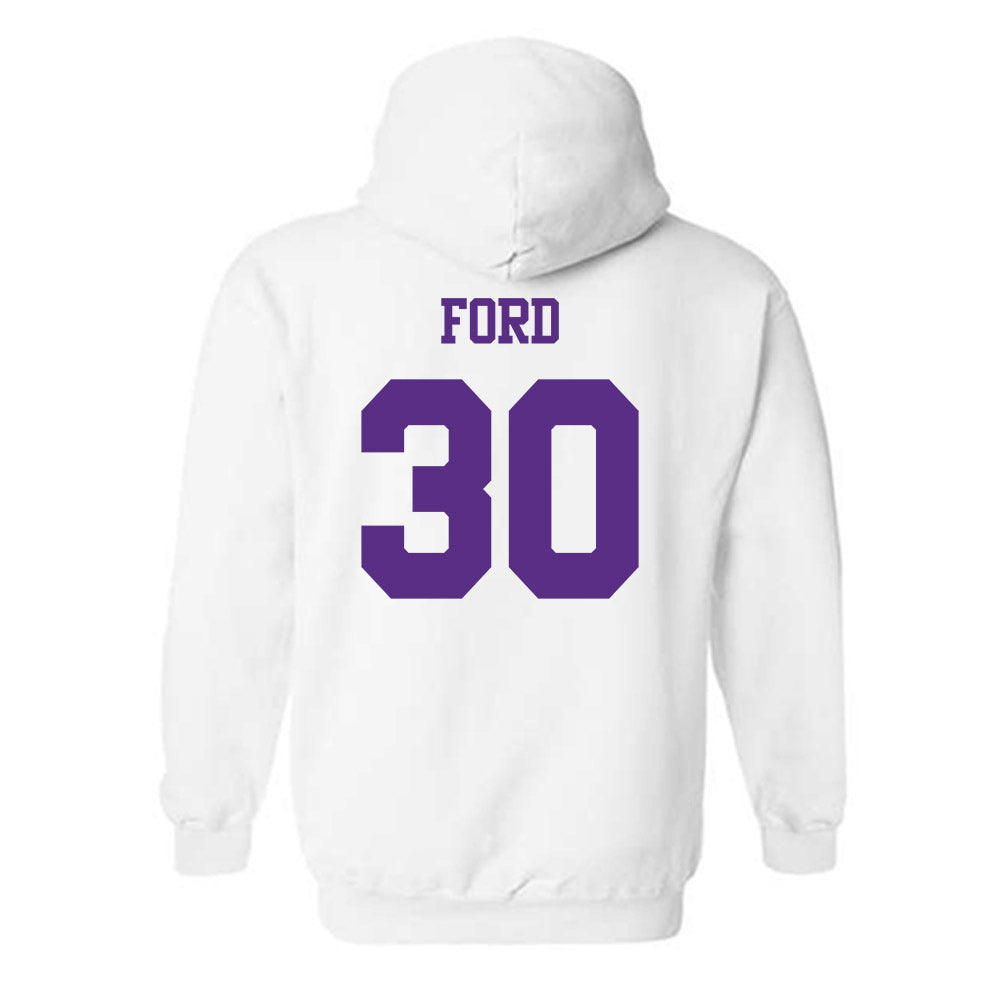 TCU - NCAA Men's Basketball : Darius Ford - Classic Shersey Hooded Sweatshirt-1
