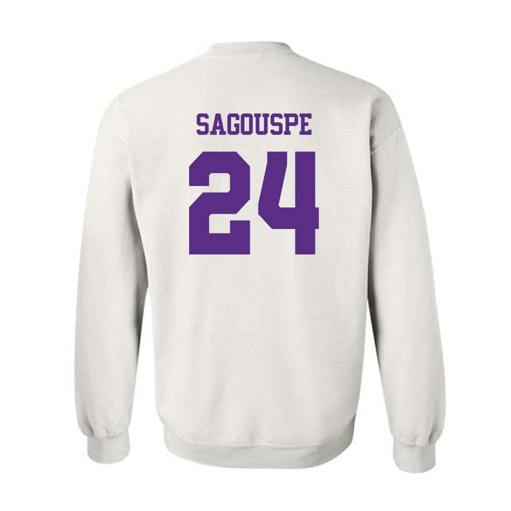 TCU - NCAA Baseball : Tanner Sagouspe - Classic Shersey Crewneck Sweatshirt-1