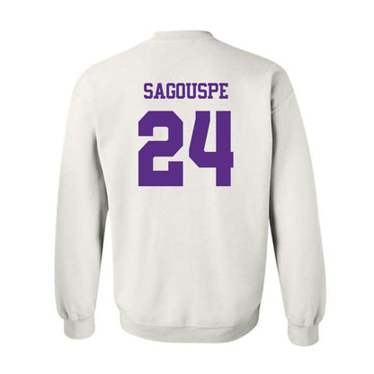 TCU - NCAA Baseball : Tanner Sagouspe - Classic Shersey Crewneck Sweatshirt-1