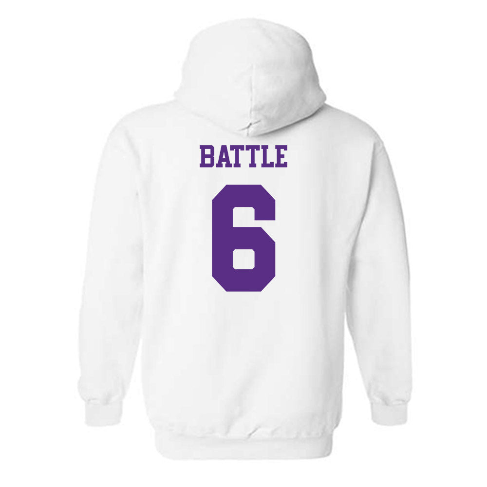 TCU - NCAA Football : Trent Battle - Classic Shersey Hooded Sweatshirt-1