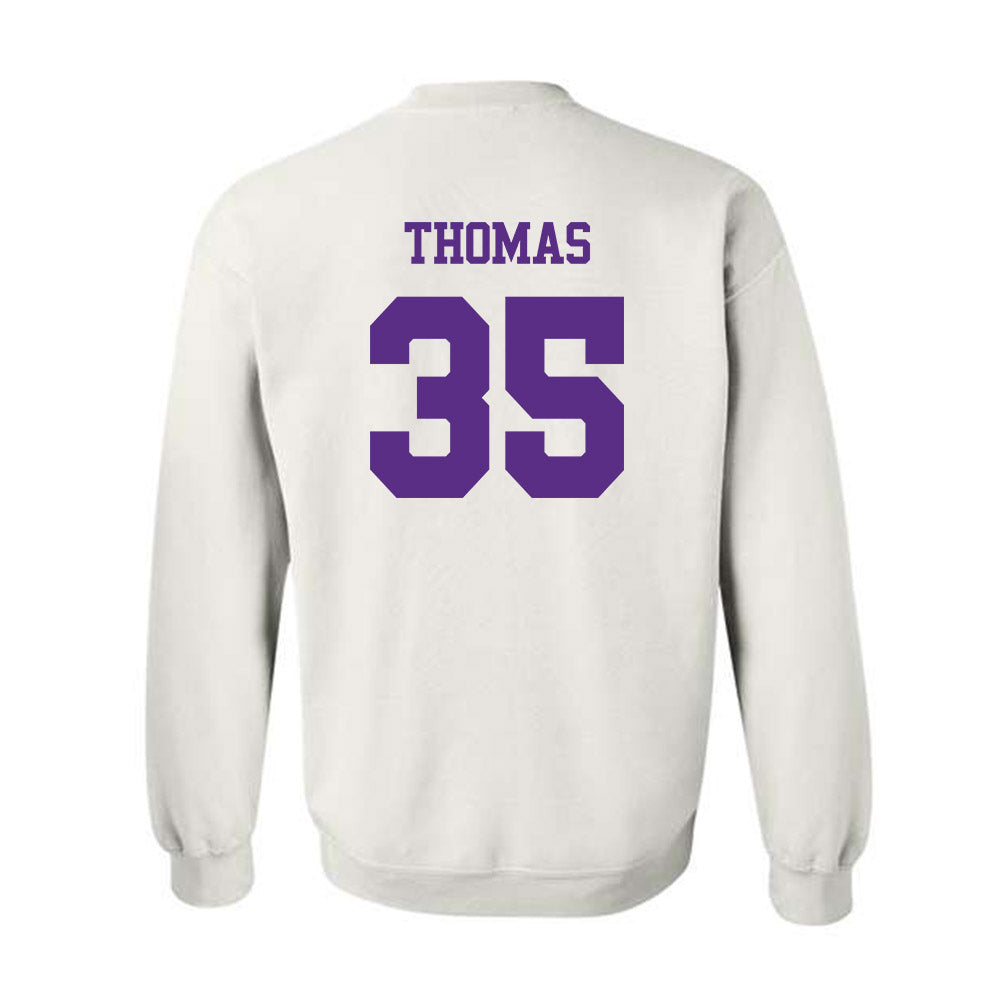 TCU - NCAA Baseball : Ethan Thomas - Classic Shersey Crewneck Sweatshirt-1