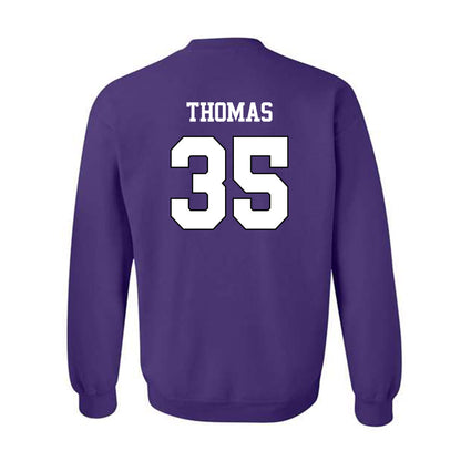 TCU - NCAA Baseball : Ethan Thomas - Classic Shersey Crewneck Sweatshirt-1