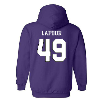 TCU - NCAA Baseball : Tommy LaPour - Classic Shersey Hooded Sweatshirt-1