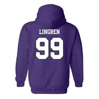 TCU - NCAA Football : Connor Lingren - Classic Shersey Hooded Sweatshirt-1