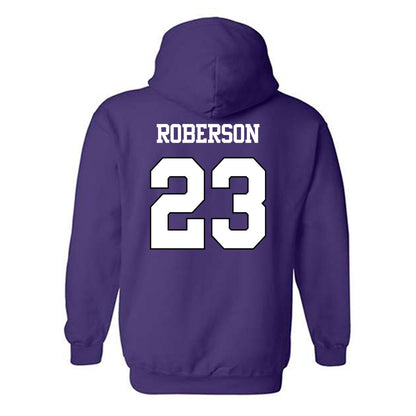 TCU - NCAA Women's Basketball : Aaliyah Roberson - Classic Shersey Hooded Sweatshirt-1