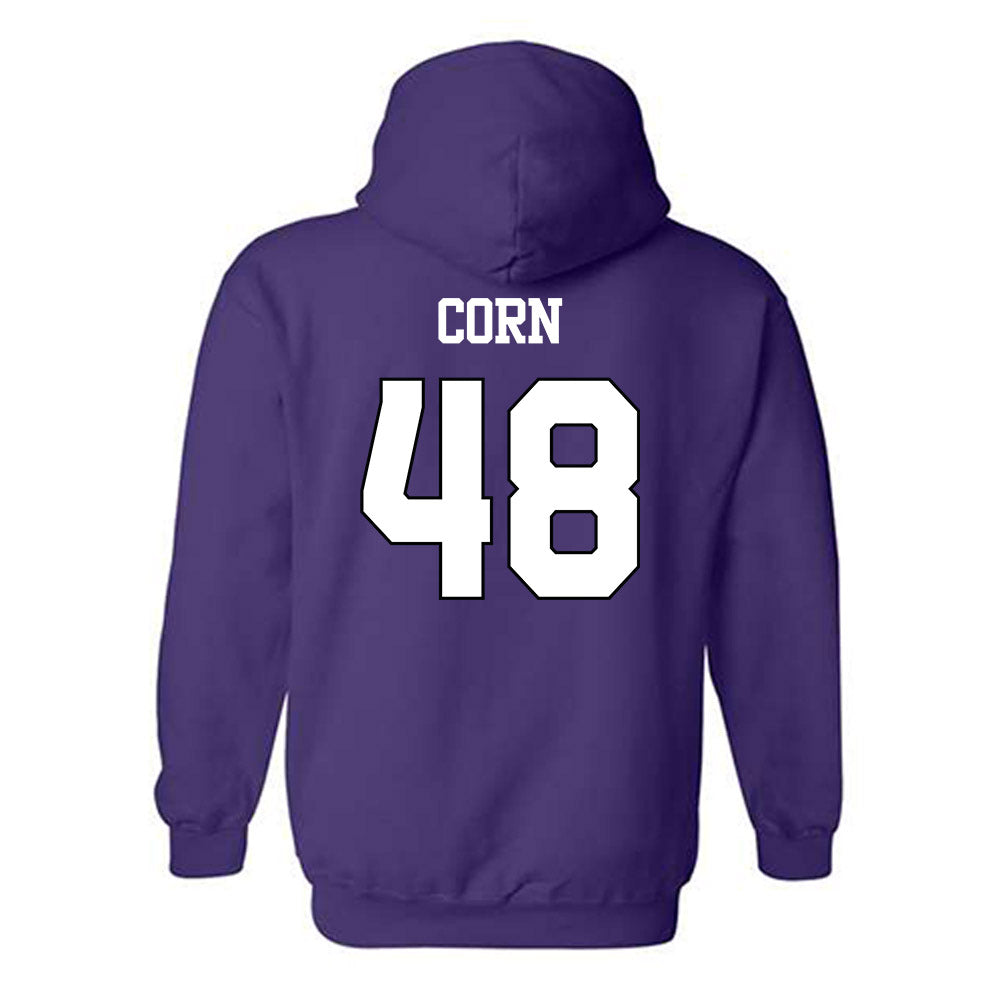 TCU - NCAA Football : Anders Corn - Classic Shersey Hooded Sweatshirt-1