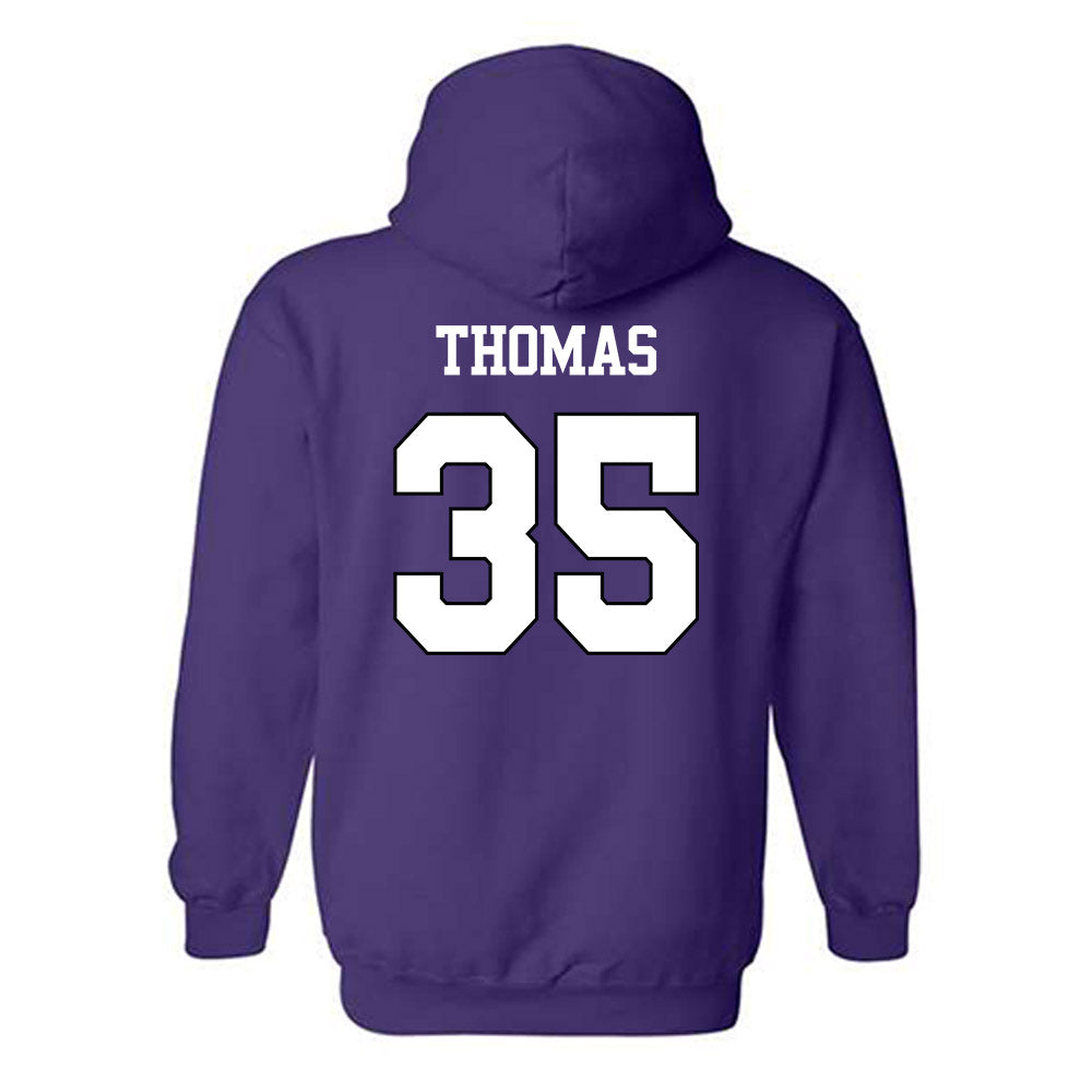 TCU - NCAA Baseball : Ethan Thomas - Classic Shersey Hooded Sweatshirt-1