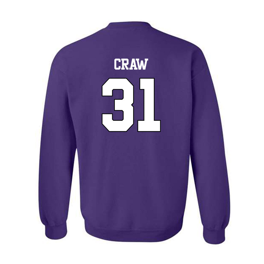 TCU - NCAA Football : Ethan Craw - Classic Shersey Crewneck Sweatshirt-1