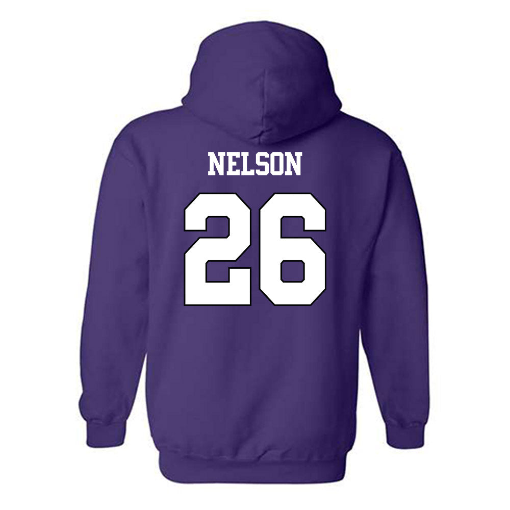 TCU - NCAA Baseball : Cade Nelson - Classic Shersey Hooded Sweatshirt-1