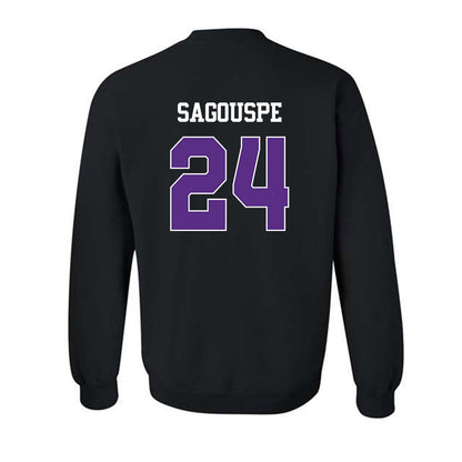 TCU - NCAA Baseball : Tanner Sagouspe - Classic Shersey Crewneck Sweatshirt-1