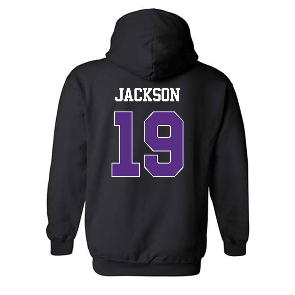 TCU - NCAA Football : Kylin Jackson - Classic Shersey Hooded Sweatshirt-1