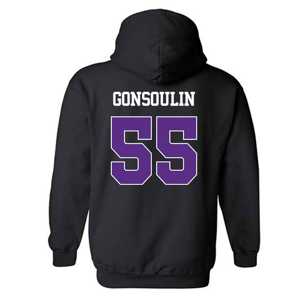 TCU - NCAA Men's Basketball : Zach Gonsoulin - Classic Shersey Hooded Sweatshirt-1
